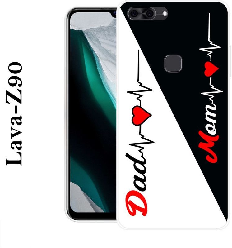PALWALE BALAJI Back Cover for Lava Z90  (Black, White, Grip Case, Silicon)