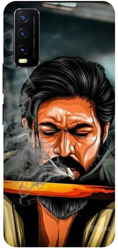 DIKRO Back Cover for vivo Y20A, v2054, YASH, KGF, KGF2, SOUTH, ACTOR, HERO  (Yellow, Hard Case, Pack of: 1)