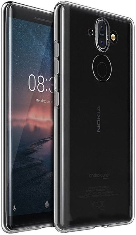 CASE CREATION Back Cover for Nokia 8 Sirocco (5.50-inch) 2018  (Transparent, Grip Case, Silicon, Pack of: 1)