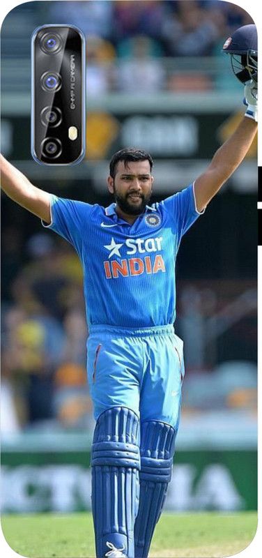 LIKELOOK Back Cover for Realme 7, Realme Narzo 20 Pro, Realme Narzo 30, ( Rohit Sharma, Cricket )  (Multicolor, Shock Proof, Pack of: 1)