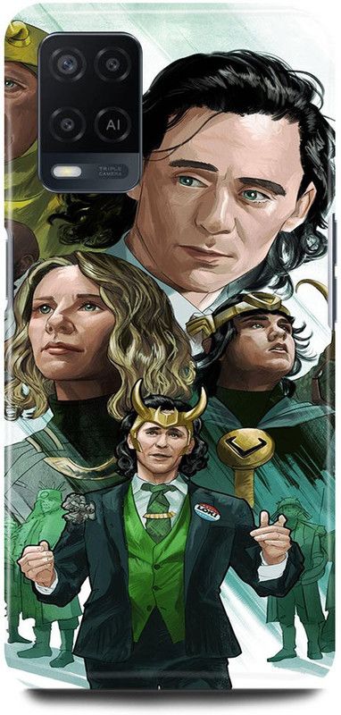 FRONK Back Cover for OPPO A54, CPH2239, LOKI, AVENGERS, VILLIAN, WEB, SERIES  (Green, Hard Case, Pack of: 1)