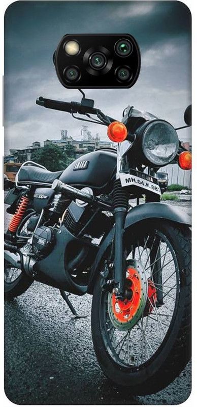 UMPRINT Back Cover for Poco X3/MZB9965IN Royal Enfield Classic Bike Printed Back Cover  (Multicolor, Hard Case, Pack of: 1)