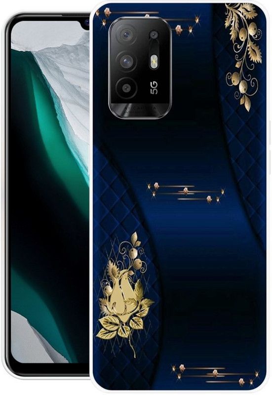 JAYFOX Back Cover for Oppo F19 Pro Plus 5g  (Blue, Gold, Silicon)