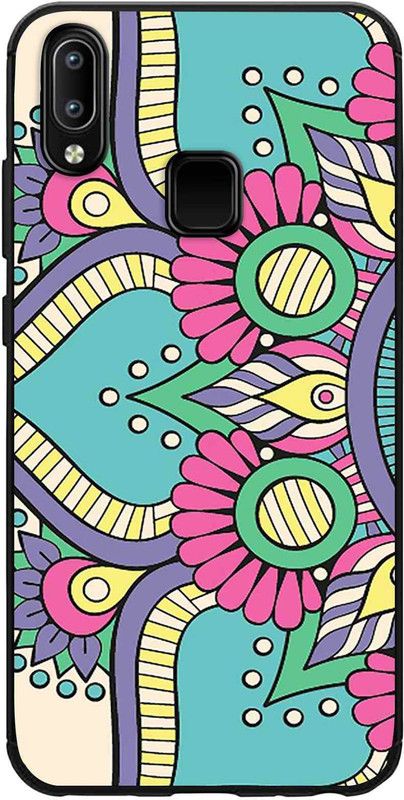 CaseRepublic Back Cover for Vivo Y93  (Black, Grip Case)