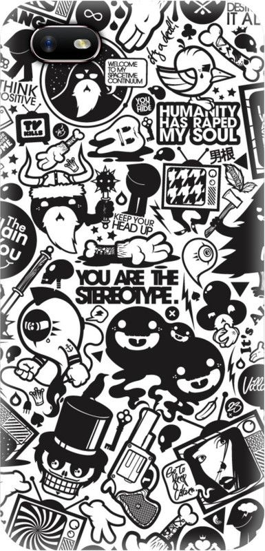Smutty Back Cover for OPPO A1K, CPH1923 - Doodle Print  (Multicolor, Hard Case, Pack of: 1)