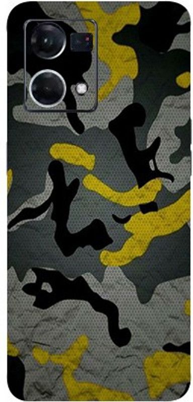 AsSkin Oppo F21 Pro 4G, oppo f21 pro 4g, oppo f21 pro 4g Mobile Skin  (Ultra Super Military Yellow Camouflage Skin With High Matte Finish..0786)
