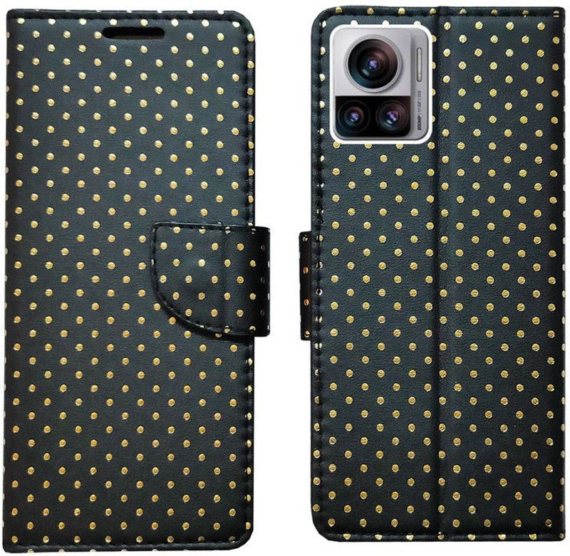 AD Enterprises Flip Cover for Moto Edge 30 Ultra in High Quality Material  (Black, Magnetic Case, Pack of: 1)