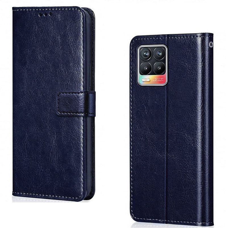 COVERNEW Flip Cover for Realme 8  (Blue, Dual Protection, Pack of: 1)