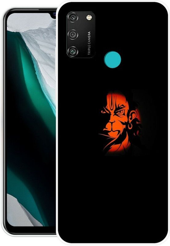 AnishkaPrints Back Cover for Honor 9A  (Red, Black, Waterproof, Silicon)