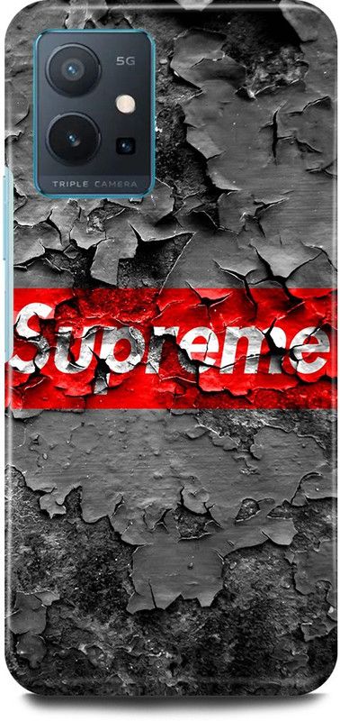 play fast Back Cover for Vivo y75 5G, V2142 SUPREME, SIGN, LOGO, DESIGN  (Grey, Hard Case, Pack of: 1)