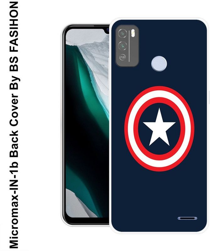 BSRAJ Back Cover for Micromax IN 1b  (Blue, White, Grip Case, Silicon)