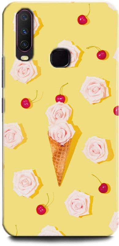 INTELLIZE Back Cover for Vivo Y17/1902 flowers,Printed  (Multicolor, Shock Proof, Pack of: 1)