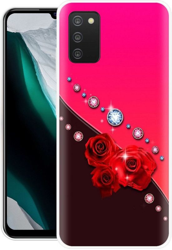DESILOVE Back Cover for Samsung Galaxy A03s  (Pink, Maroon, Grip Case, Silicon, Pack of: 1)