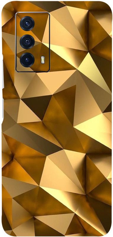 Mclaxa Golden Poly Mobile Back Skin, Golden Poly, Vivo Iqoo 5Z Mobile Skin  (Golden Poly Skin With Super Matte Finish)