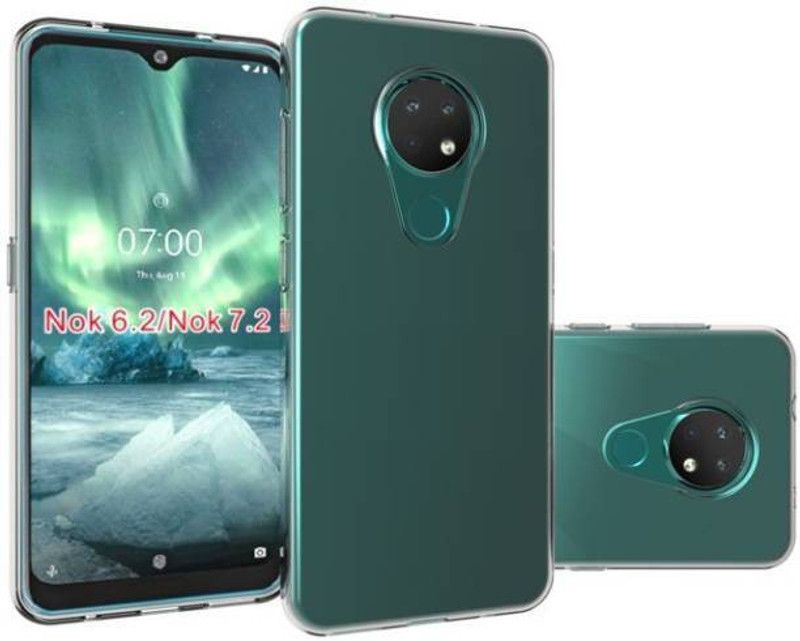 NIKICOVER Back Cover for Nokia 7.2, Nokia 6.2  (Transparent, Silicon)