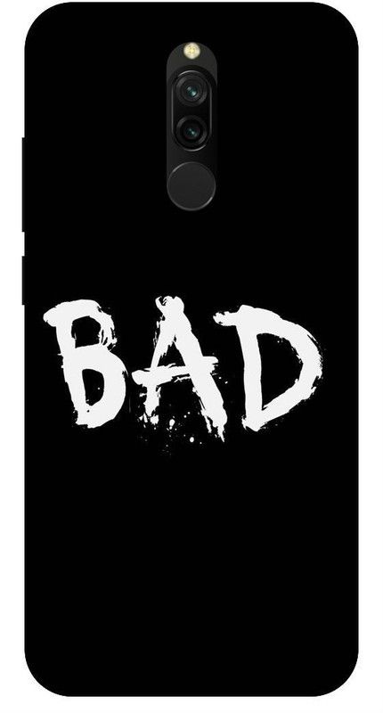 SSMORYA Back Cover for Mi Redmi 8 Bad Black Printed Back Cover  (Multicolor, Waterproof, Pack of: 1)