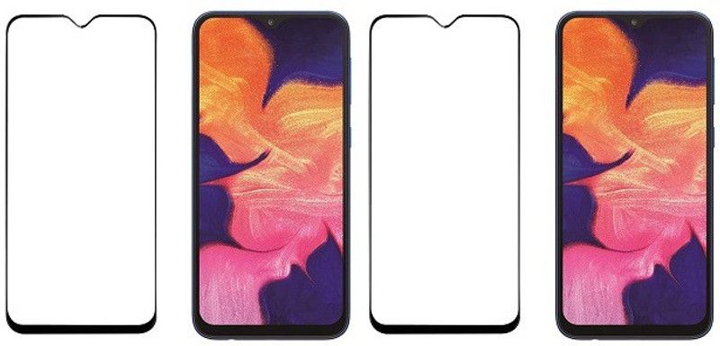 HOBBYTRONICS Edge To Edge Tempered Glass for Samsung Galaxy A10  (Pack of 2)