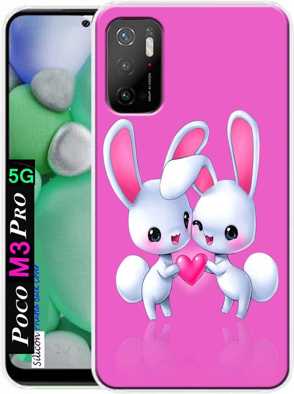 KENTAROELENE Back Cover for Poco M3 Pro (5G)  (Multicolor, Dual Protection, Silicon, Pack of: 1)