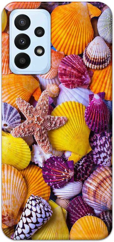 NDCOM Back Cover for Samsung Galaxy A23 Sea Shells Printed  (Multicolor, Hard Case, Pack of: 1)