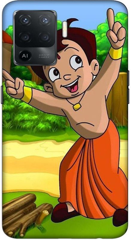 CROKIAN Back Cover for Oppo F19 Pro Chhota Bheem Back Cover  (Green, Hard Case, Pack of: 1)