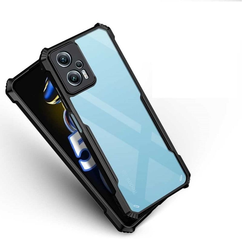 ASVALBUY Back Cover for Xiaomi Redmi K50i 5G, Redmi K50i 5G  (Black, Transparent, Grip Case, Pack of: 1)