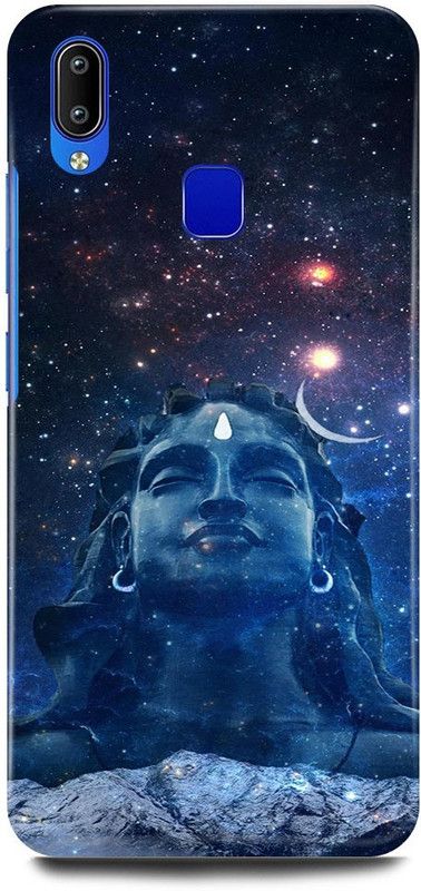 JUGGA Back Cover for Vivo Y91, 1811, ADIYOGI, SHIVA, STATUE, MAHAKAL, MAHADEV, SHIV, JI  (Blue, Hard Case, Pack of: 1)