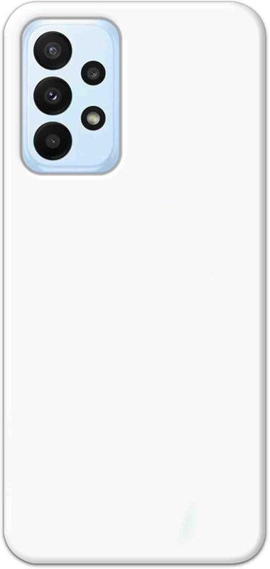 NDCOM Back Cover for Samsung Galaxy A23 Plain White Printed  (Multicolor, Hard Case, Pack of: 1)