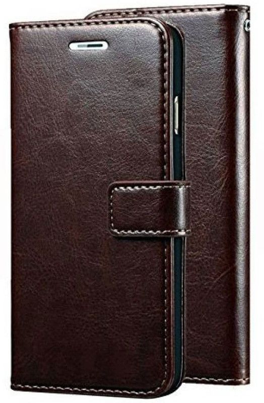 Techbuzz Flip Cover for Samsung Galaxy A20s  (Brown, Pack of: 1)