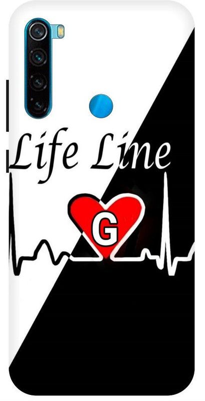 PICHKU Back Cover for REDMI NOTE 8-M1908C3JH-G,LATTER,ALPHABET,NAME,DESIGN,LIFE,LINE,GIRLS,BOYS,LOVE  (Black, Hard Case, Pack of: 1)