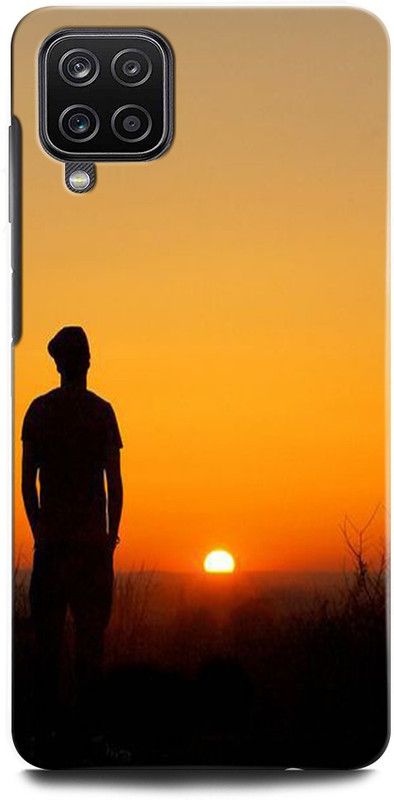 ORBIQE Back Cover for SAMSUNG Galaxy F12 ALONE BOY, NATURE, SUN, PHOTOSHOT, MORNING VIBES  (Multicolor, Hard Case, Pack of: 1)