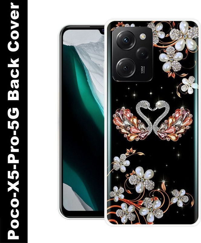 PrintCorner Back Cover for POCO X5 Pro  (Multicolor, Grip Case, Silicon, Pack of: 1)