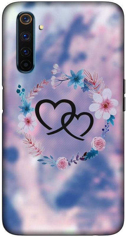 CROKIAN Back Cover for Realme 6 Pro sky blue heart Back Cover  (Multicolor, Hard Case, Pack of: 1)