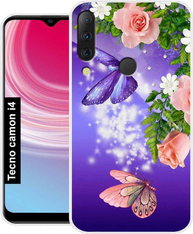 Tokito Back Cover for Tecno Camon I4 Back Cover  (Multicolor, Grip Case, Silicon)
