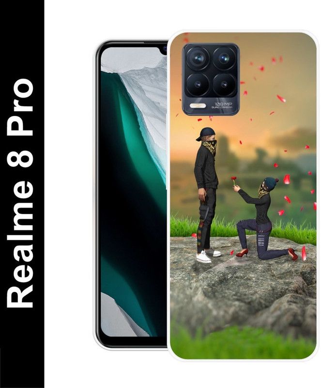 Aabra Back Cover for Realme 8 Pro, Realme 8  (Multicolor, Silicon, Pack of: 1)