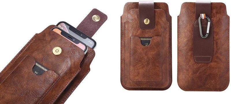 HARITECH Pouch for Nokia 6.1 / Nokia 8 Sirocco / Nokia 3.1  (Brown, Dual Protection, Pack of: 1)