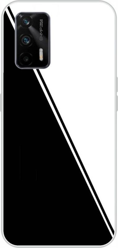 LoveCase Back Cover for Realme X7 Max 5G  (Black, White, Silicon, Pack of: 1)
