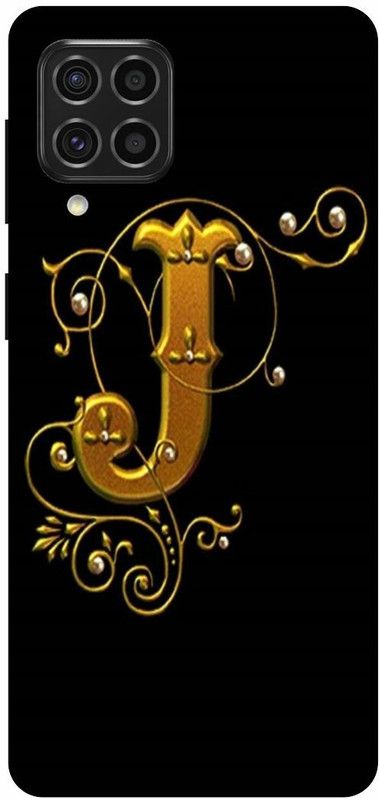 COVERJET Back Cover for SAMSUNG GALAXY A12-J- NAME- LETTER- ALPHABET- GOLDEN  (Gold, Hard Case, Pack of: 1)