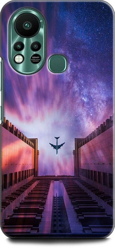 KEYCENT Back Cover for Infinix Hot 11s, X6812 MOON, NATURE, SPACE, STARS, UNIVERSE, GALAXY, BLUE  (Multicolor, Shock Proof, Pack of: 1)