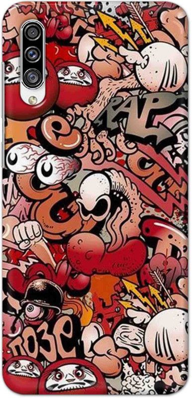 NDCOM Back Cover for Samsung Galaxy A30s Graffiti Cartoon Printed  (Multicolor, Hard Case, Pack of: 1)
