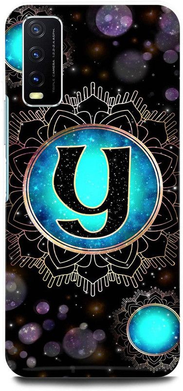 FIKORA Back Cover for Vivo Y20T, V2129, Y, NAME, LETTER, ALPHABET  (Blue, Hard Case, Pack of: 1)