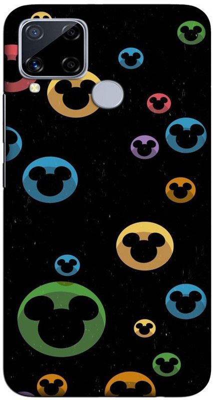 CROKIAN Back Cover for Realme C15 Micky Logo Back Cover  (Multicolor, Hard Case, Pack of: 1)