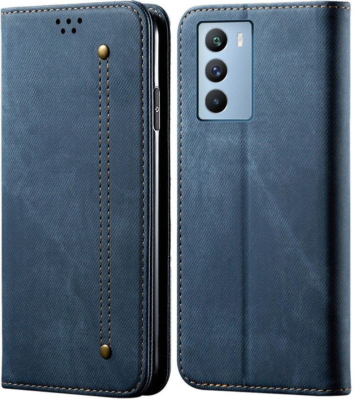 TURTLE Flip Cover for IQOO 9 SE  (Blue, Magnetic Case, Pack of: 1)