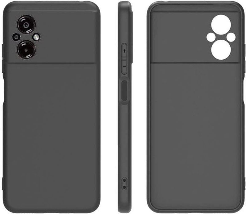 VDAT Back Cover for POCO M5, POCO M5 4G  (Black, Shock Proof, Pack of: 1)