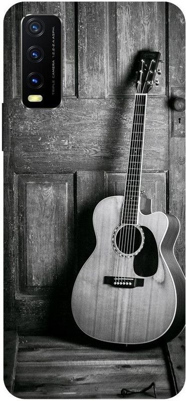 URCHIN Back Cover for Vivo Y20 guitar, guitar love, cool, love, music, instuments, black and white  (Multicolor, Shock Proof, Pack of: 1)