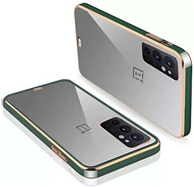 Yebhi Online Back Cover for Oneplus Nord CE 2 Lite 5G |Electroplated Silicon Golden Plating Crystal Clear Case|  (Green, Grip Case, Pack of: 1)