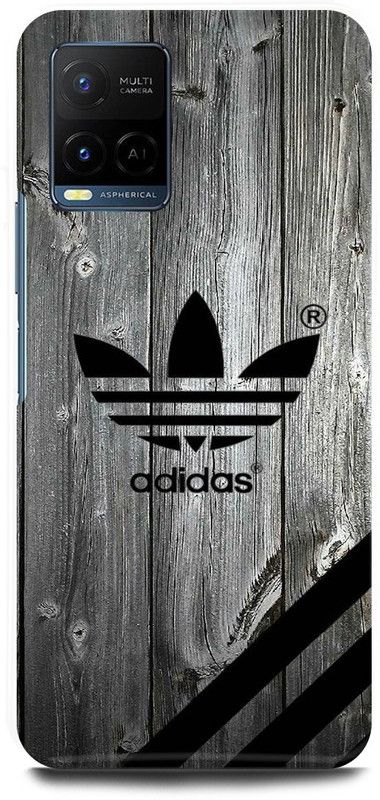 FIKORA Back Cover for Vivo Y21, V2149, ADIDAS, LOGO, SIGN, EMBLEM  (Grey, Hard Case, Pack of: 1)