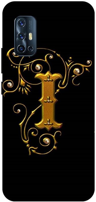 THE NARAYANA COLLECTIONS Back Cover for VIVO V17- 1919-I,LATTER,GOLDRN,ALPHABET,NAME  (Multicolor, Hard Case, Pack of: 1)