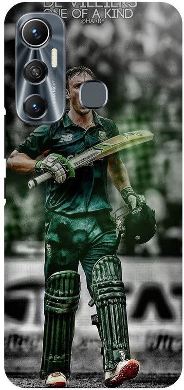 FIKORA Back Cover for Infinix Hot 11, X662, ABHRHAM, DE, VILLIERS, 360, PLAYER  (Green, Hard Case, Pack of: 1)