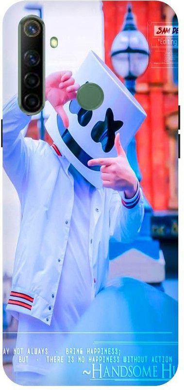 URCHIN Back Cover for Realme5 Marshmello, Marshmello dj, Edm, Marshmallow, Marshmello singer  (Multicolor, Shock Proof, Pack of: 1)