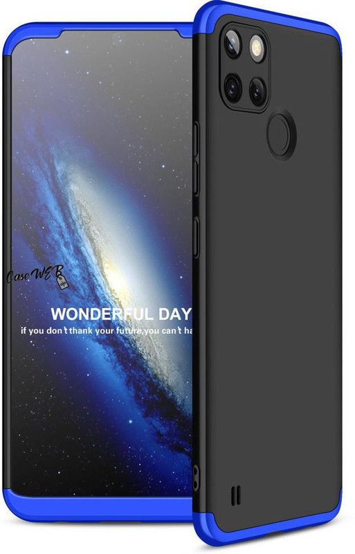 CaseWEB Back Cover for Realme C25Y  (Blue, Hard Case, Pack of: 1)